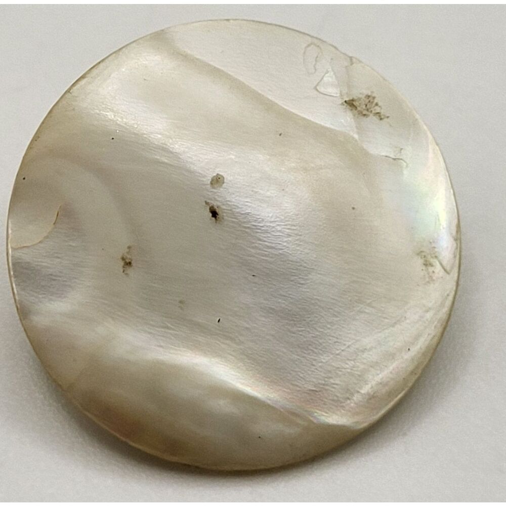 Antique Mother of Pearl Abalone Brooch Clip 1in